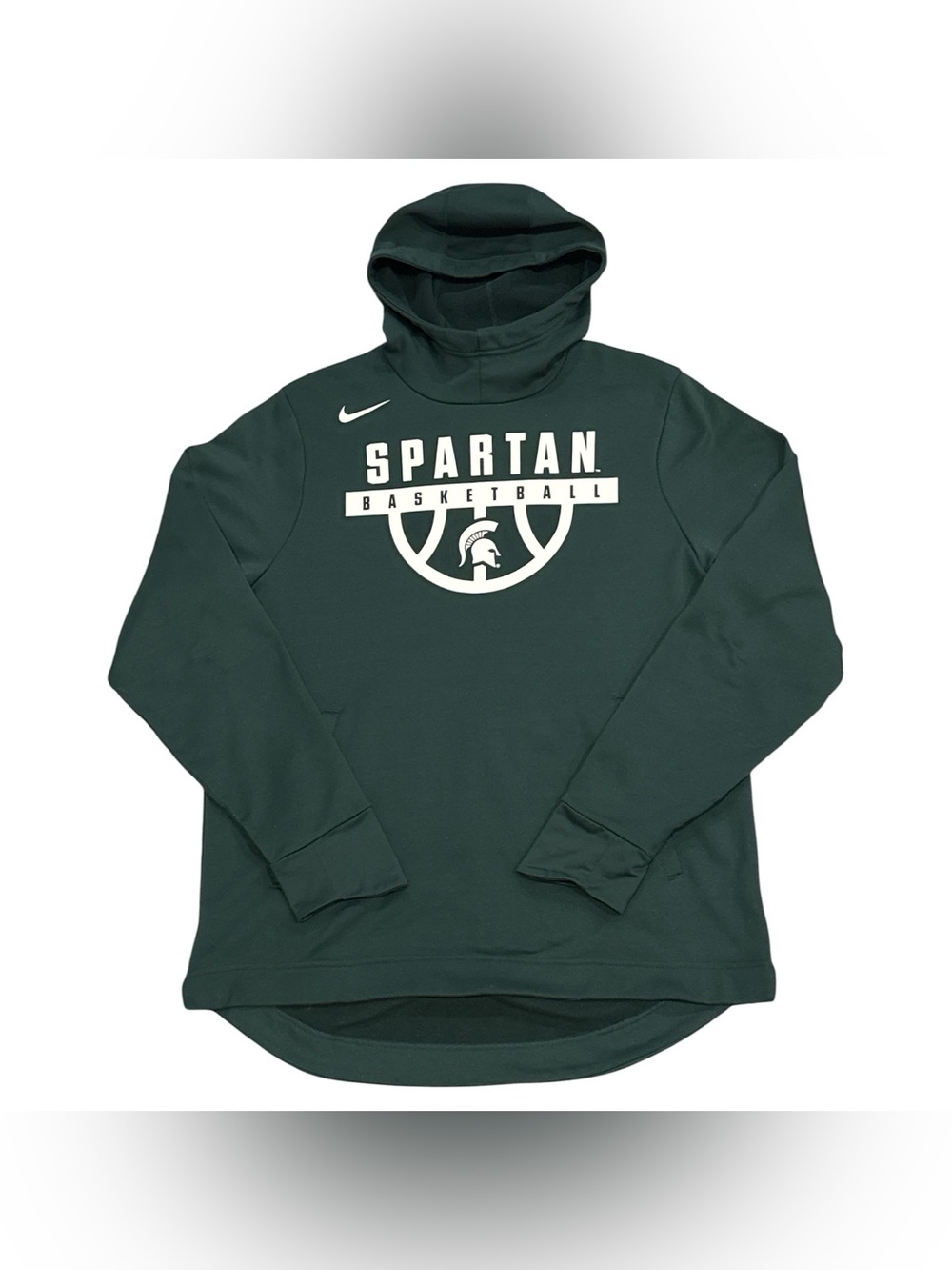 Nike Elite Michigan State Spartans NCAA Basketball Green Hoodie Sweatshirt Men L
